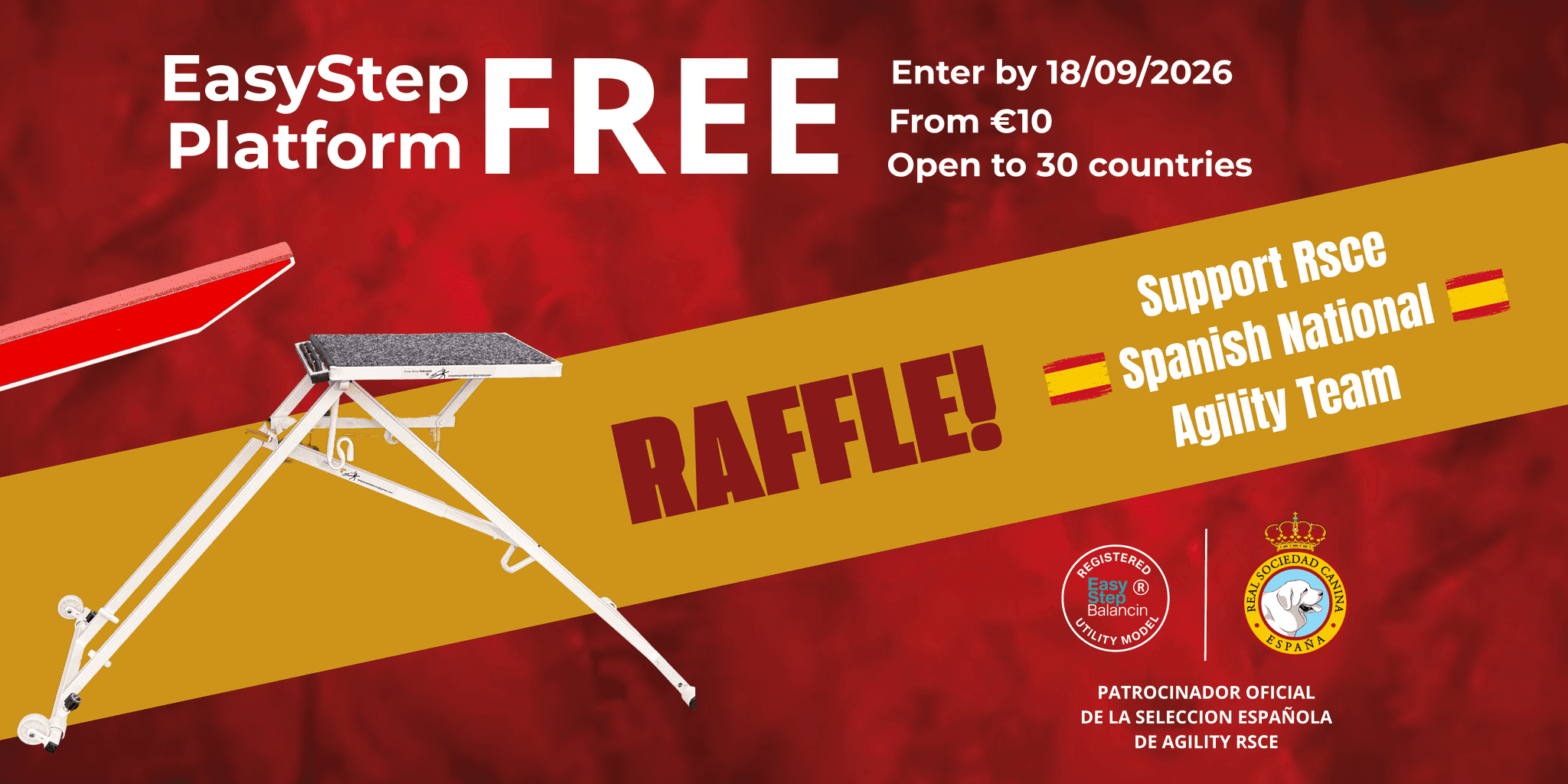 Raffle: win a free EasyStep Platform. Enter by 18 September from €10.